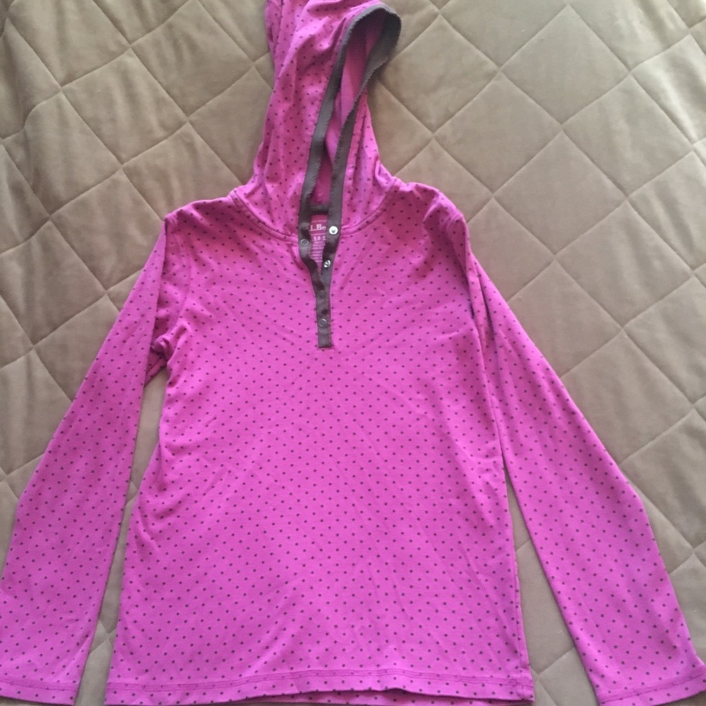 LL Bean Polka Dot Top NWOT